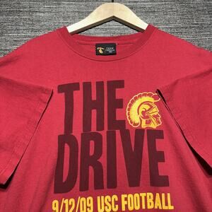 USC Trojans Shirt Men's XL Red Short Sleeve The Drive Football 2009 Y2k